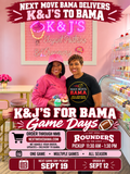 K & J's for Bama Game Days-Pickup at Rounders